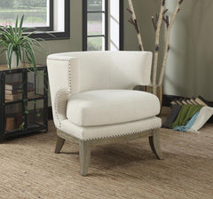 Jordan White Accent Chair - furniture place usa