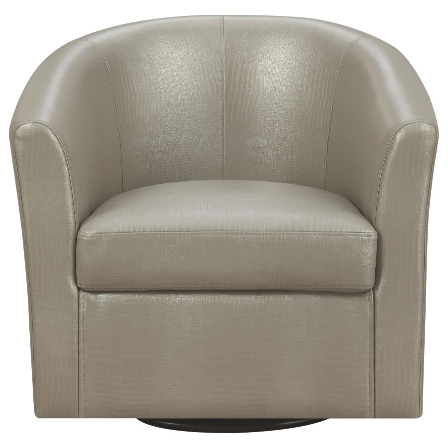 Turner Grey Swivel Chair - furniture place usa