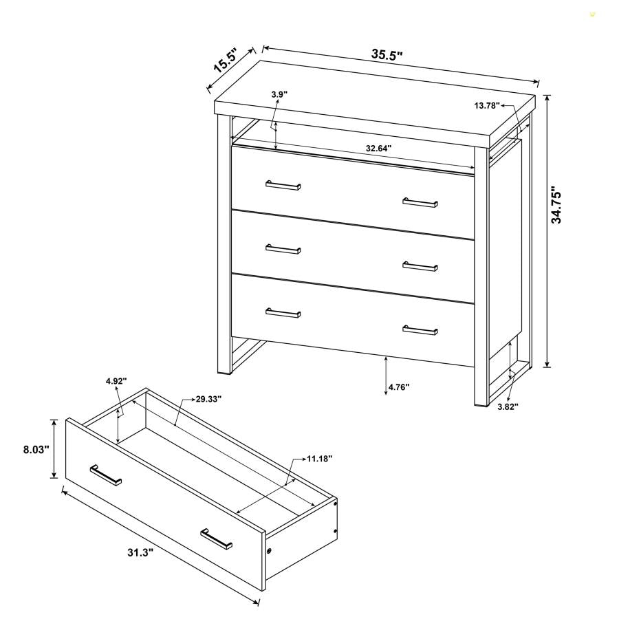 Thompson Brown Accent Cabinet - furniture place usa