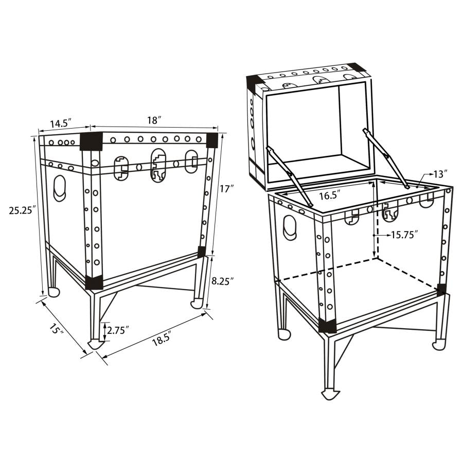 Nancy White Accent Cabinet - furniture place usa