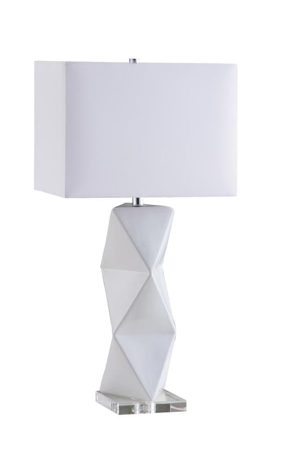 Camie White Table Lamp - furniture place usa