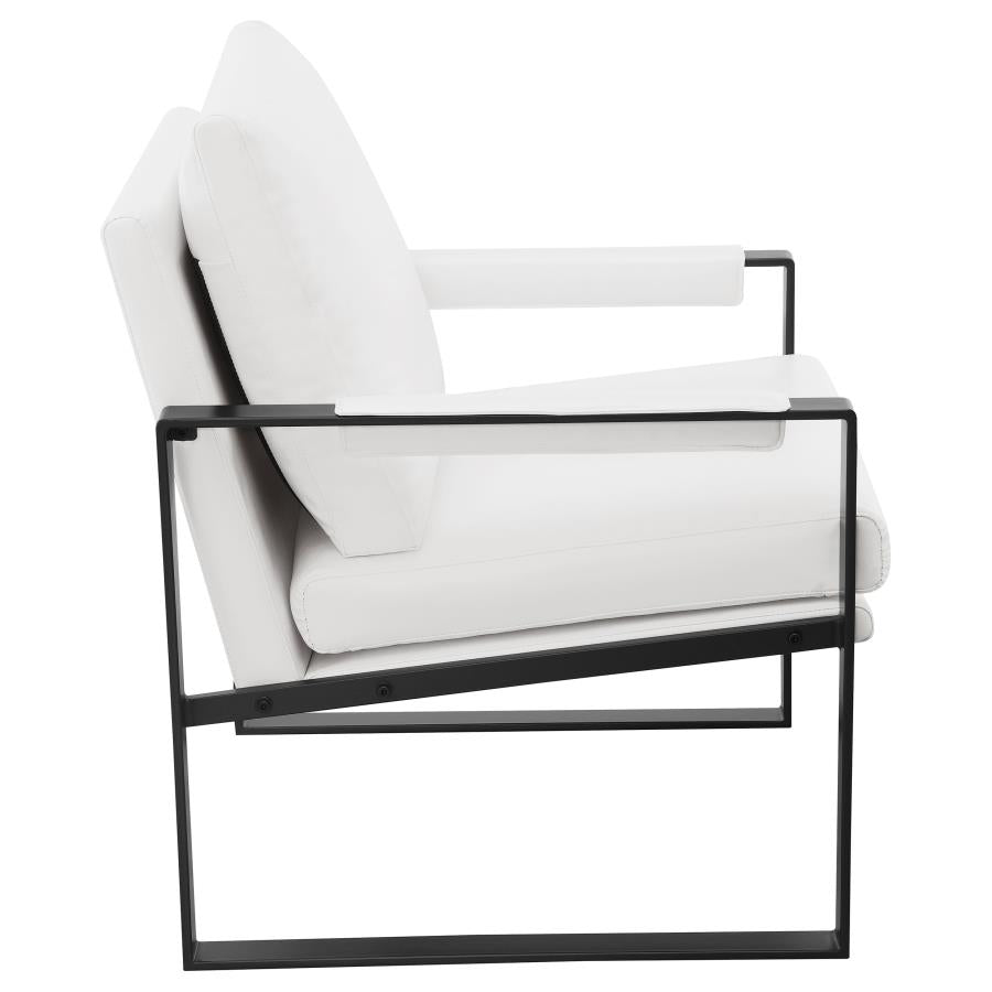 Rosalind White Accent Chair - furniture place usa