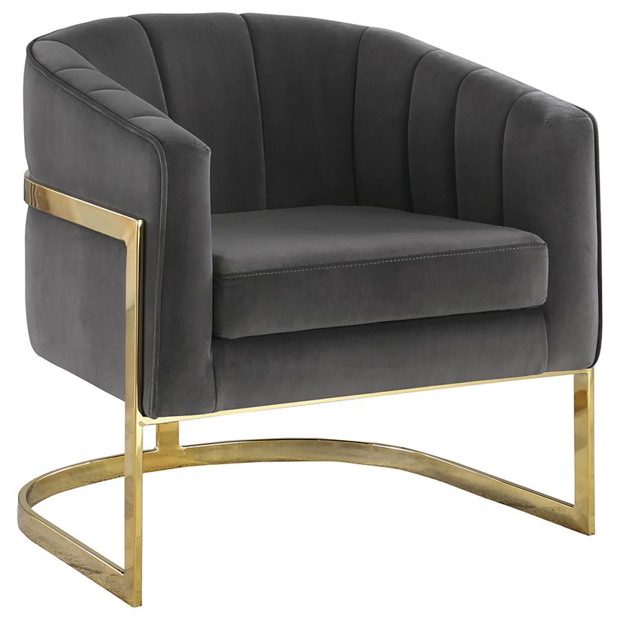 Joey Grey Accent Chair - furniture place usa