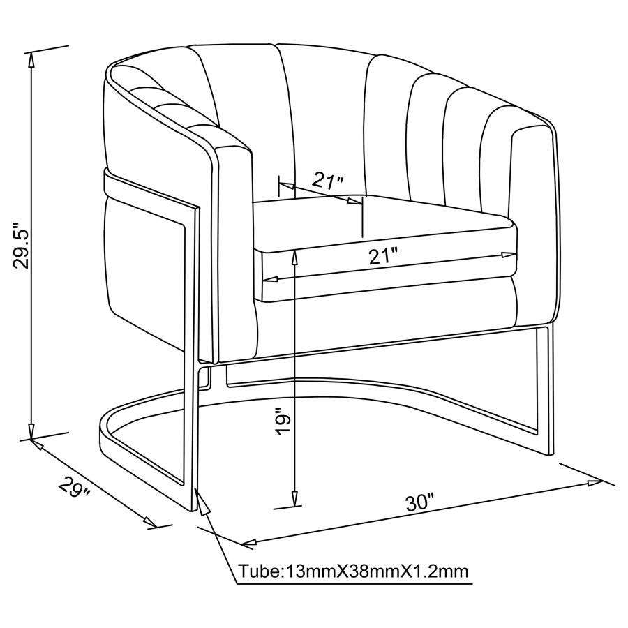 Joey Grey Accent Chair - furniture place usa