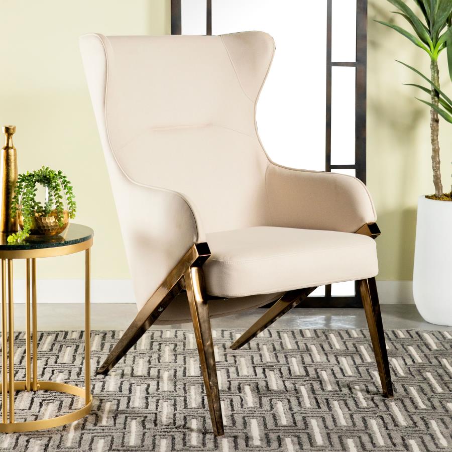 Walker Beige Accent Chair - furniture place usa