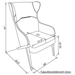 Walker Black Accent Chair - furniture place usa