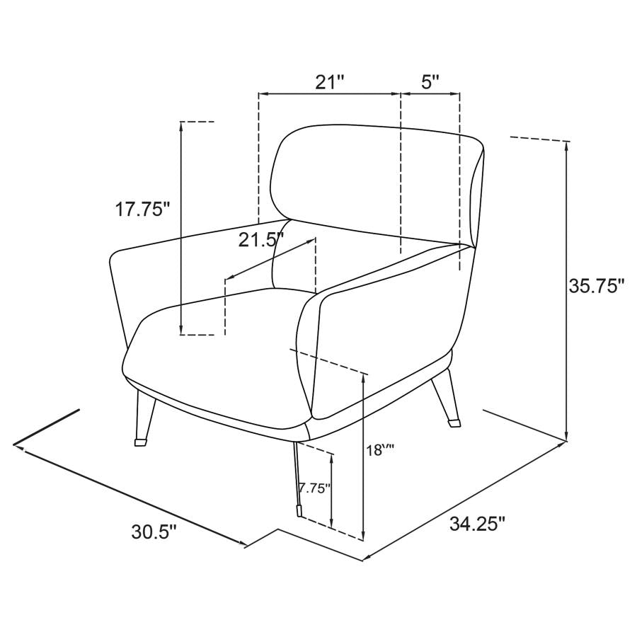 Andrea Orange Accent Chair - furniture place usa