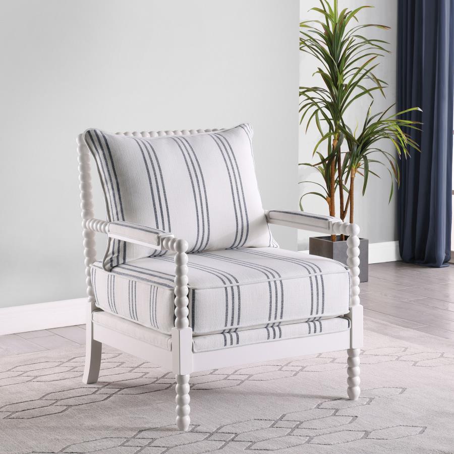 Blanchett White Accent Chair - furniture place usa