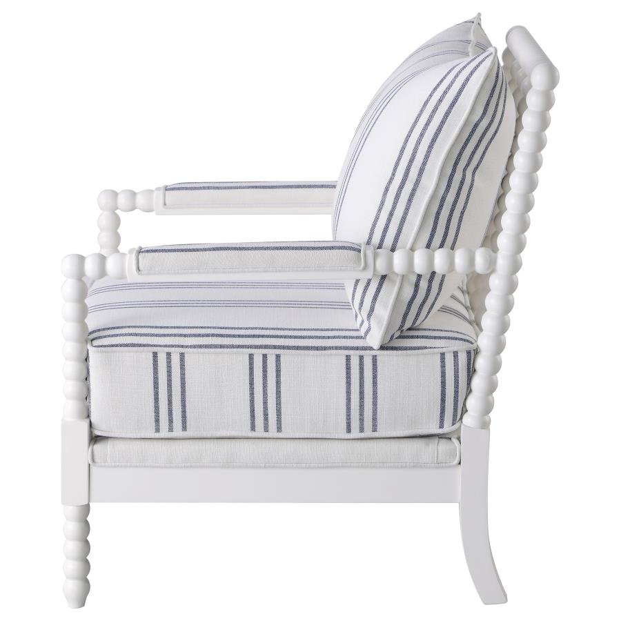 Blanchett White Accent Chair - furniture place usa