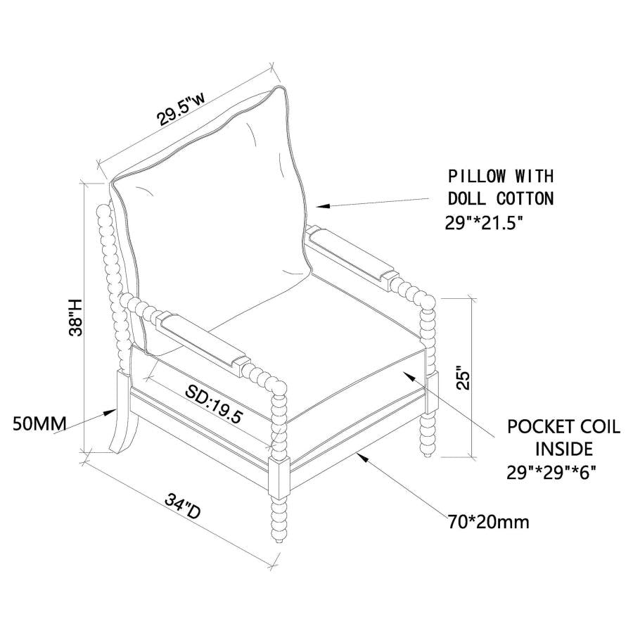 Blanchett White Accent Chair - furniture place usa