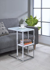 Daisy White Side Table - furniture place usa