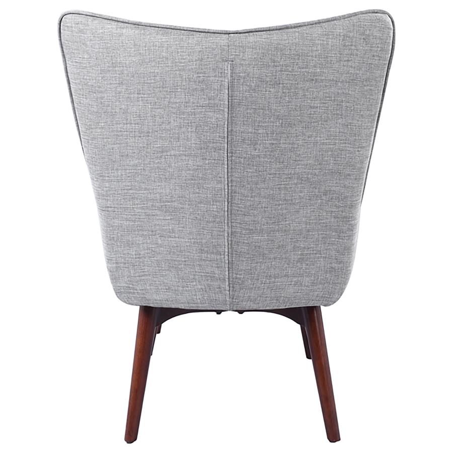 Willow Grey Accent Chair W/ Ottoman - furniture place usa