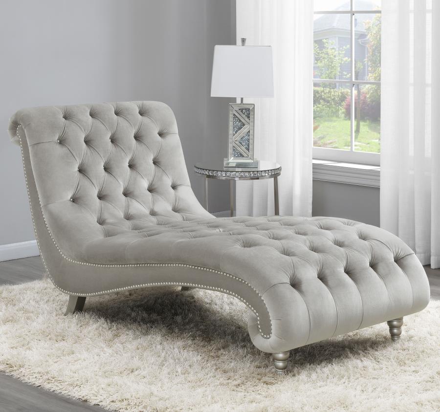 Lydia Grey Chaise - furniture place usa