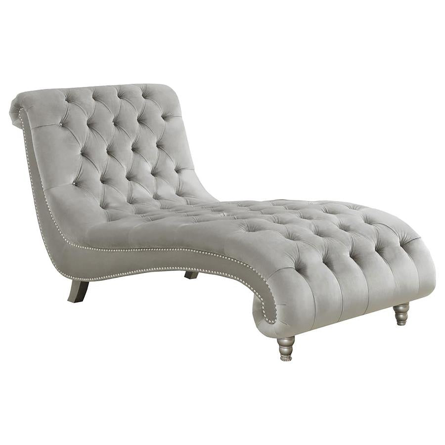 Lydia Grey Chaise - furniture place usa