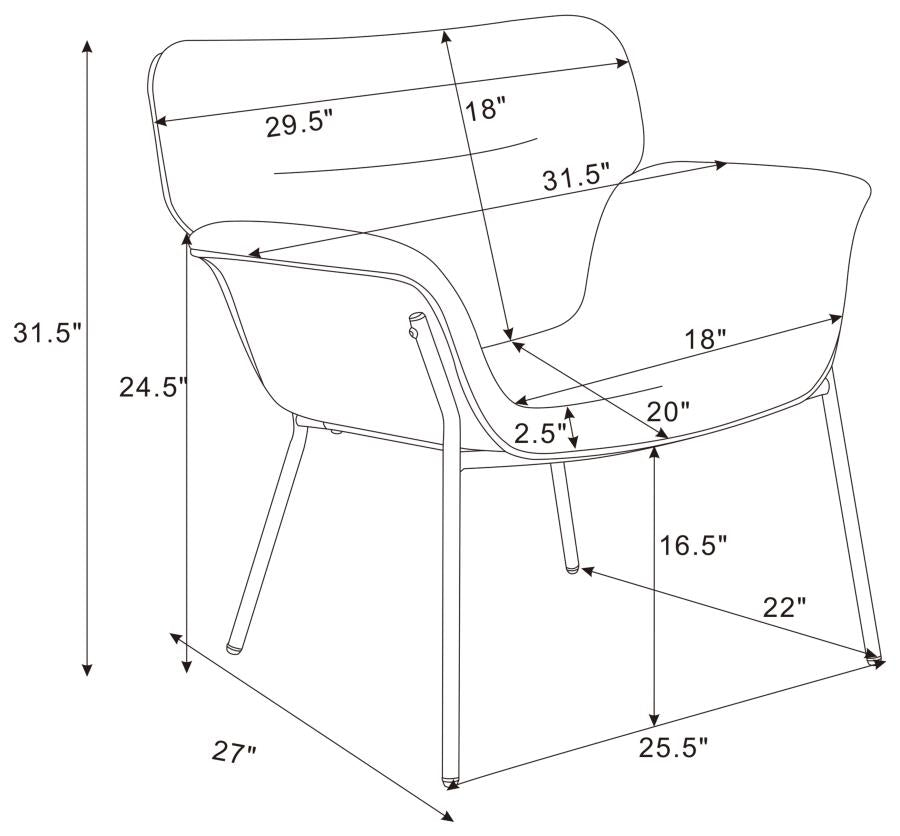 Davina Green Accent Chair - furniture place usa