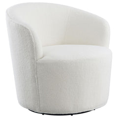 Joyce White Swivel Chair - furniture place usa