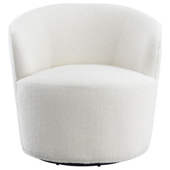 Joyce White Swivel Chair - furniture place usa