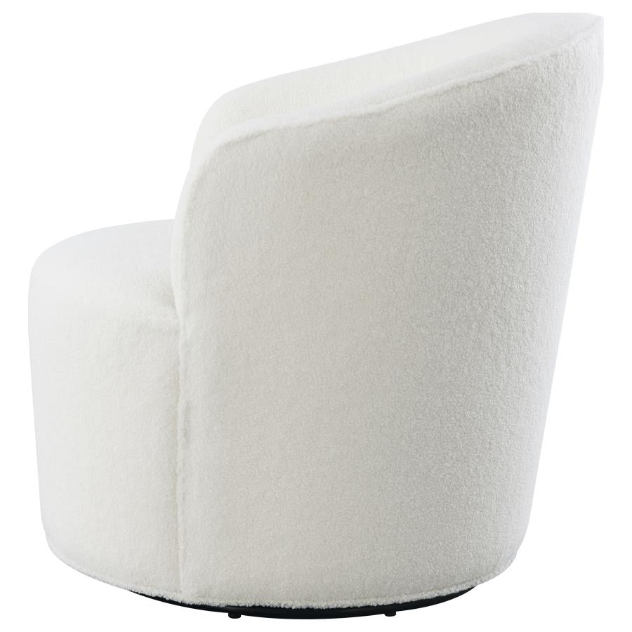 Joyce White Swivel Chair - furniture place usa