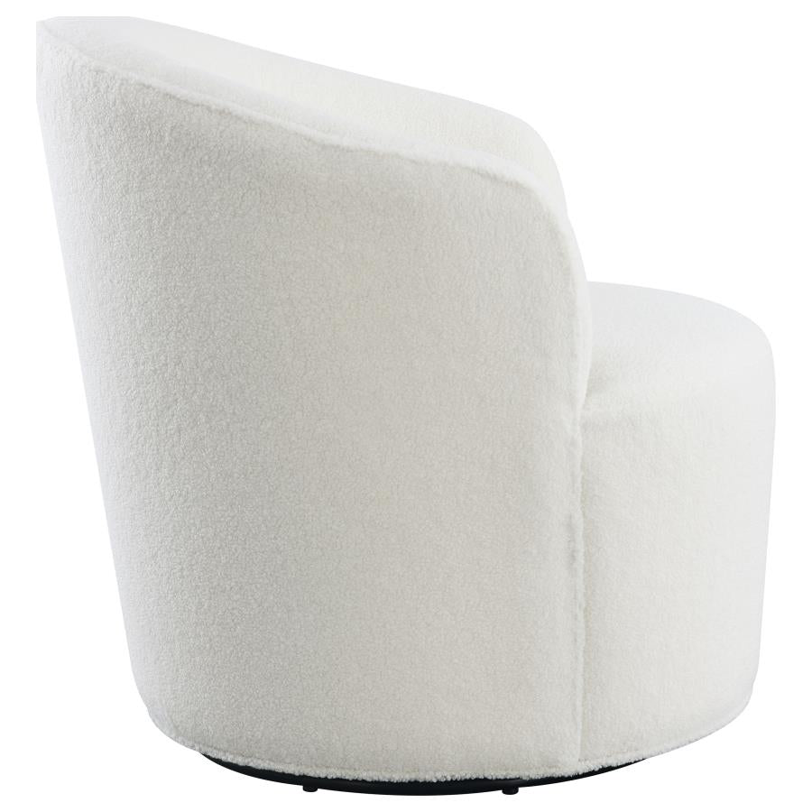 Joyce White Swivel Chair - furniture place usa