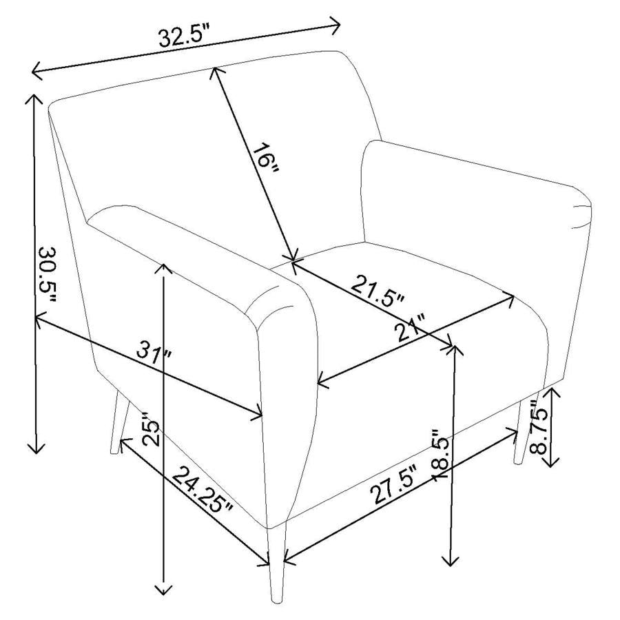 Darlene Grey Accent Chair - furniture place usa