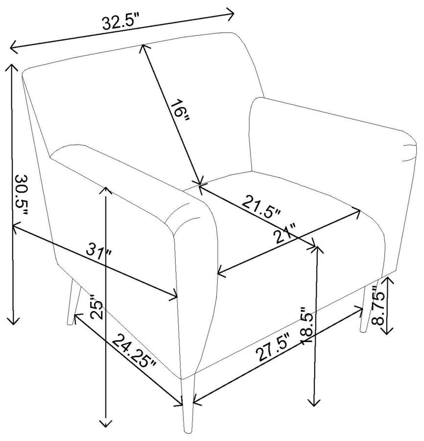 Darlene Blue Accent Chair - furniture place usa