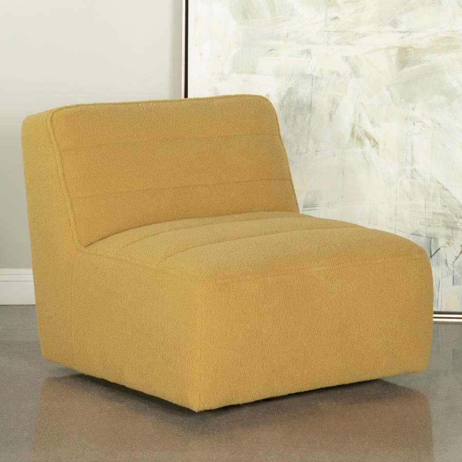 Cobie Yellow Swivel Chair - furniture place usa