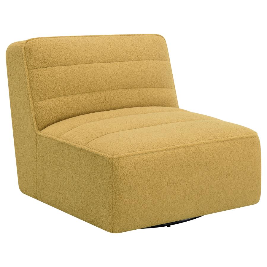 Cobie Yellow Swivel Chair - furniture place usa