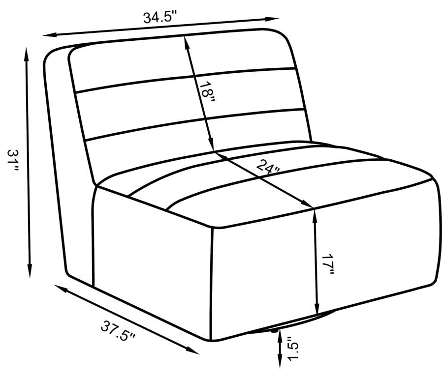 Cobie Yellow Swivel Chair - furniture place usa