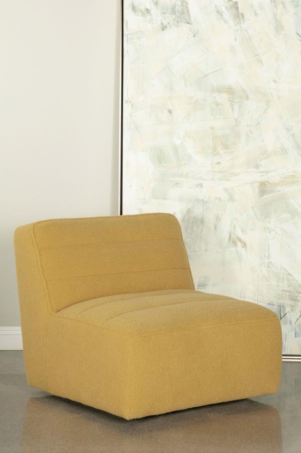 Cobie Yellow Swivel Chair - furniture place usa