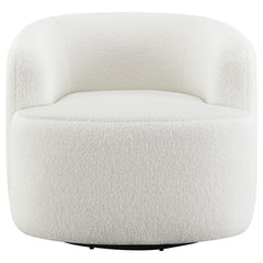 Hudson White Swivel Chair - furniture place usa