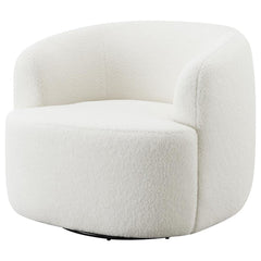 Hudson White Swivel Chair - furniture place usa