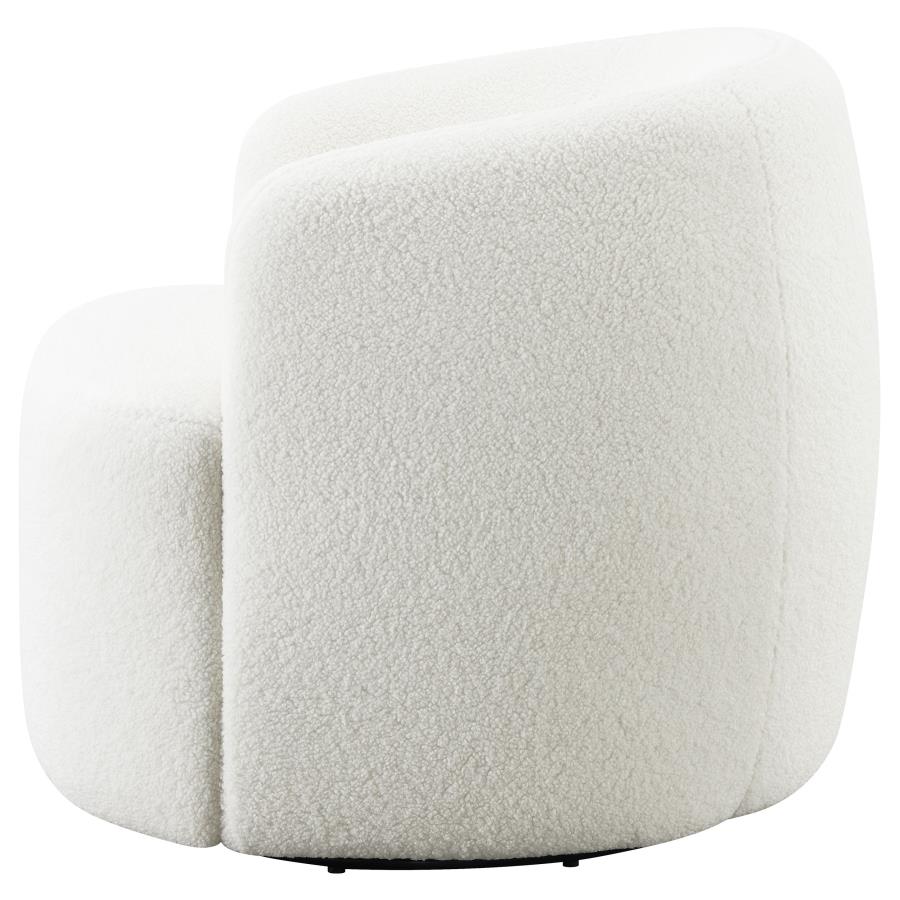 Hudson White Swivel Chair - furniture place usa