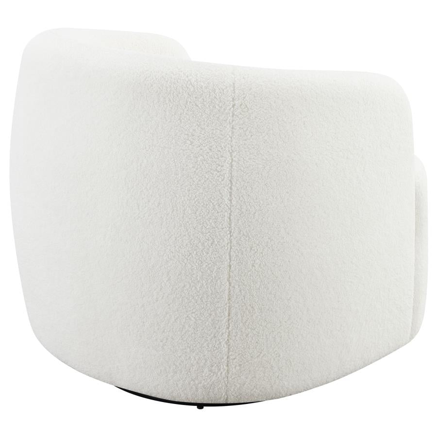 Hudson White Swivel Chair - furniture place usa