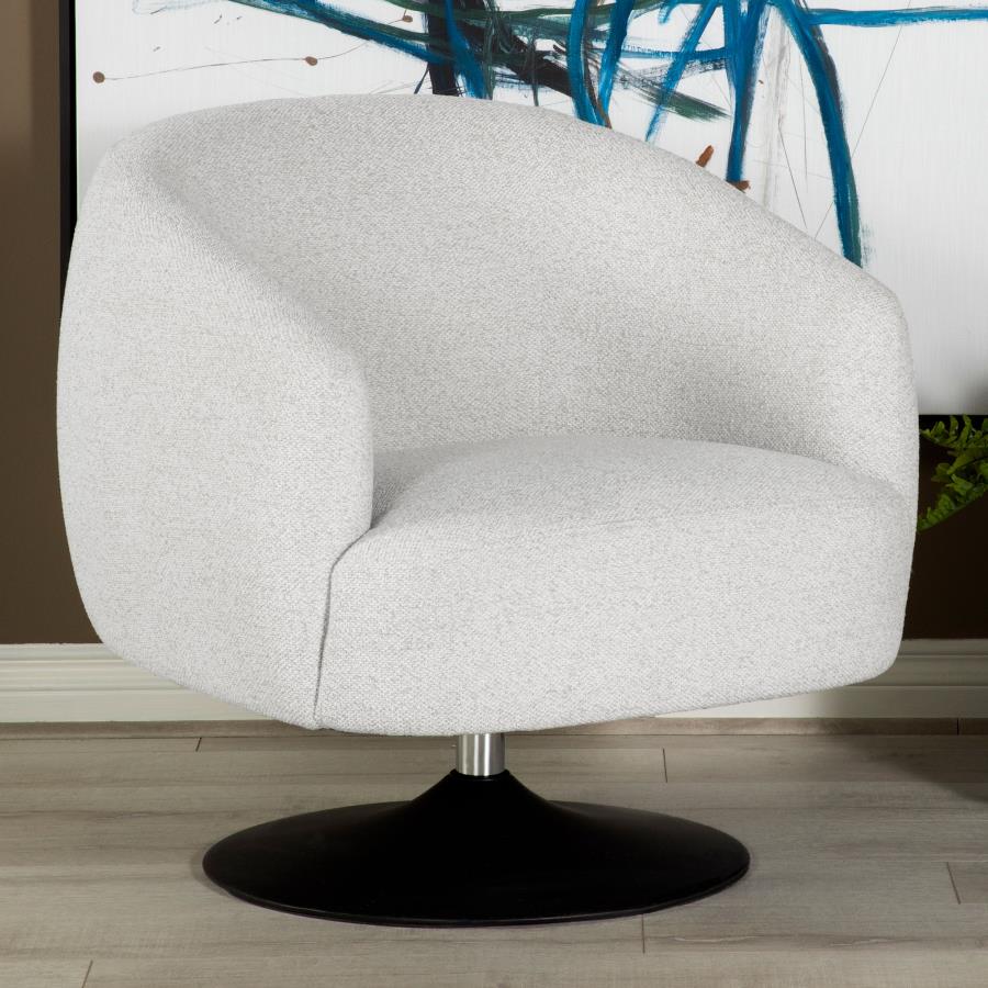 Dave Beige Swivel Chair - furniture place usa