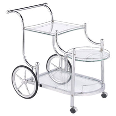 Sarandon Silver Bar Cart - furniture place usa