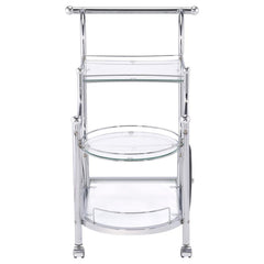 Sarandon Silver Bar Cart - furniture place usa