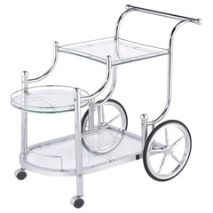 Sarandon Silver Bar Cart - furniture place usa