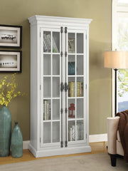 Toni White Curio Cabinet - furniture place usa