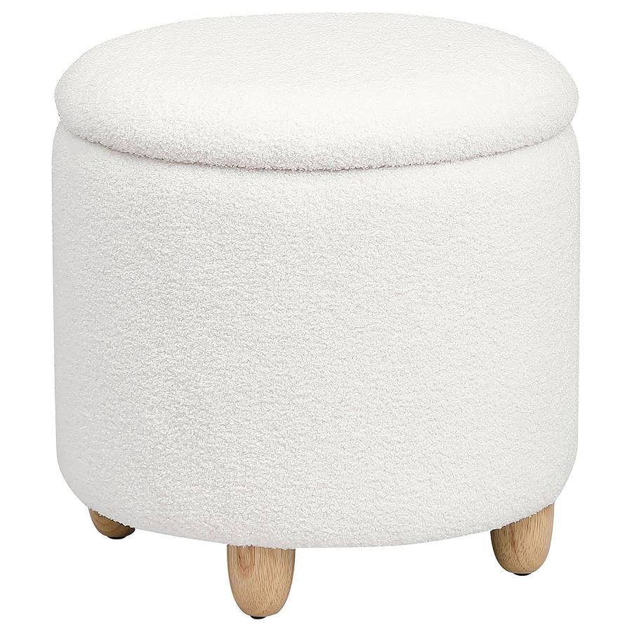 White Ottoman - furniture place usa