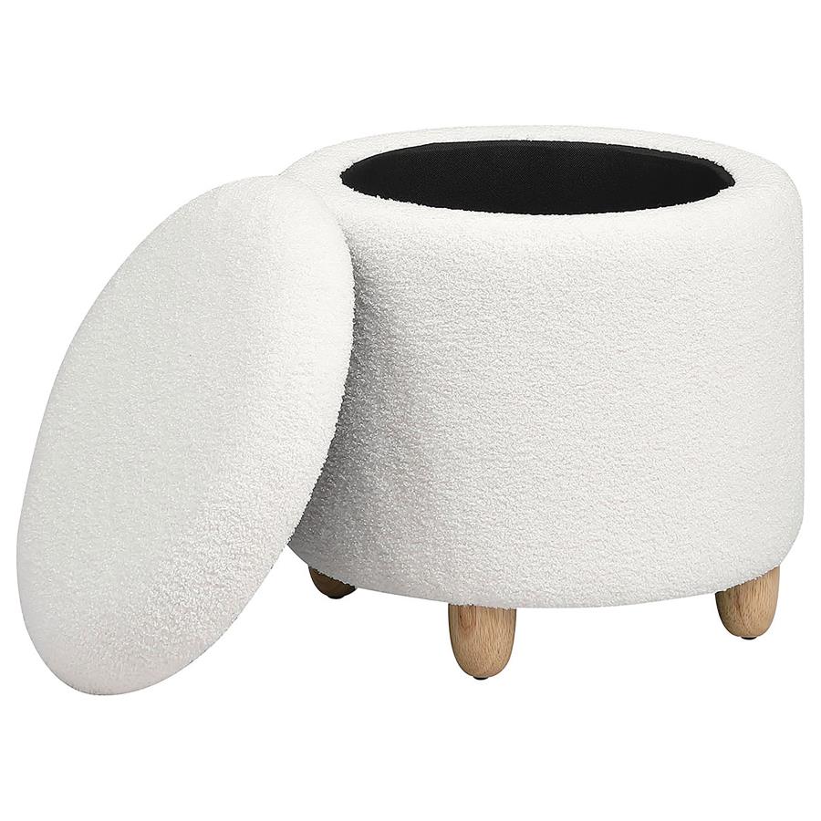 White Ottoman - furniture place usa