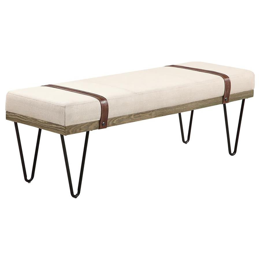 Austin Beige Bench - furniture place usa