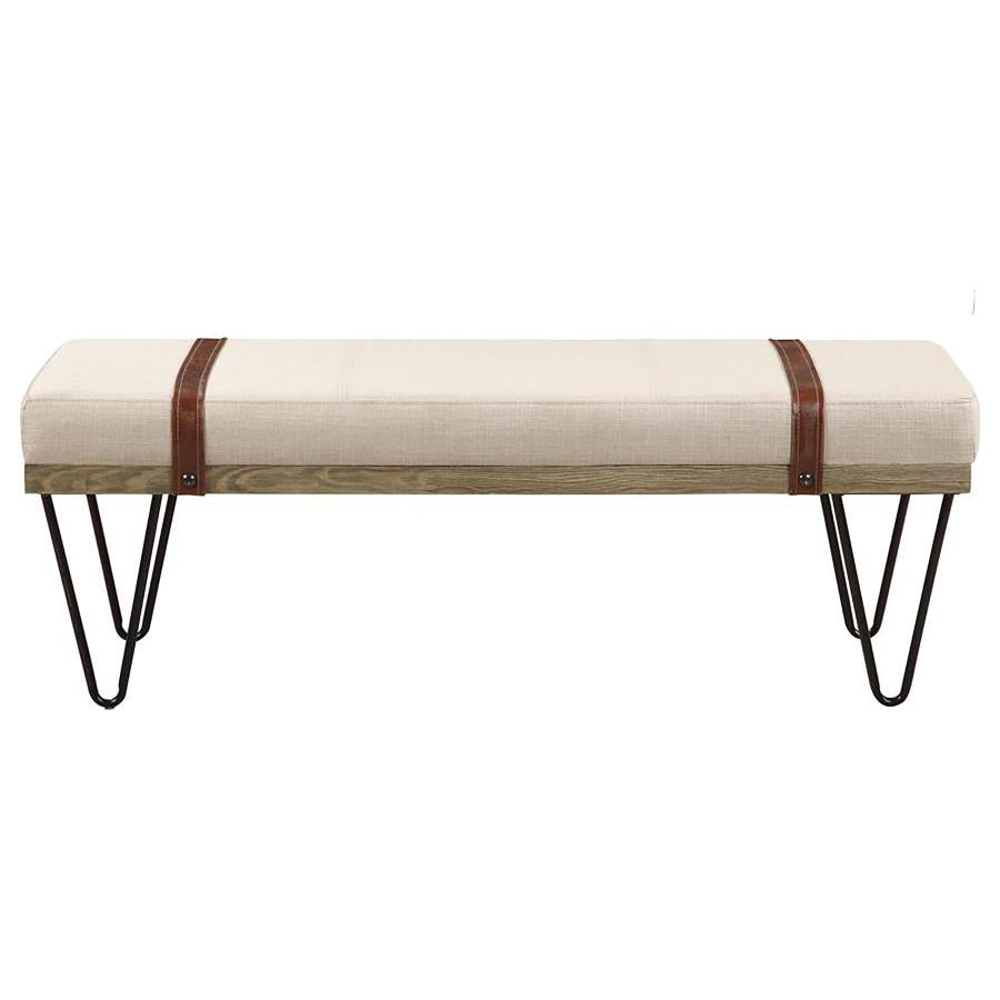 Austin Beige Bench - furniture place usa