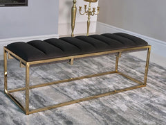 Lorena Grey Bench - furniture place usa