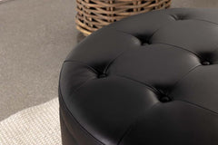 Jace Black Storage Ottoman - furniture place usa