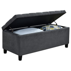 Samir Grey Storage Bench - furniture place usa