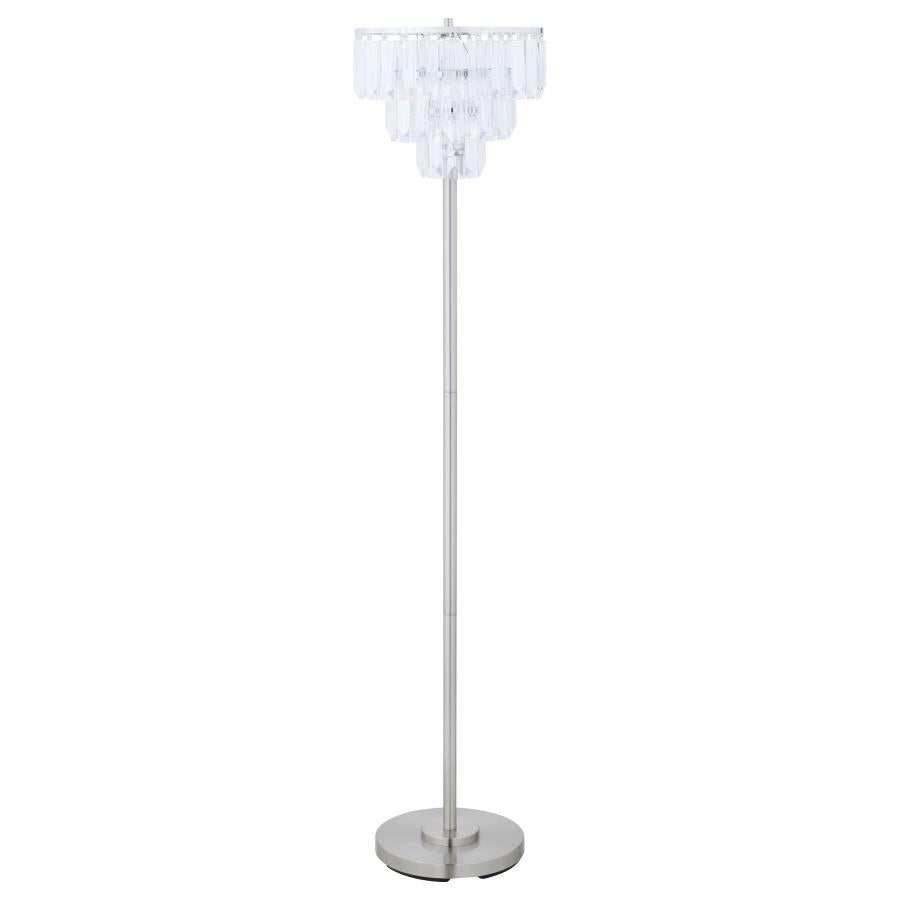 Anya Silver Floor Lamp - furniture place usa