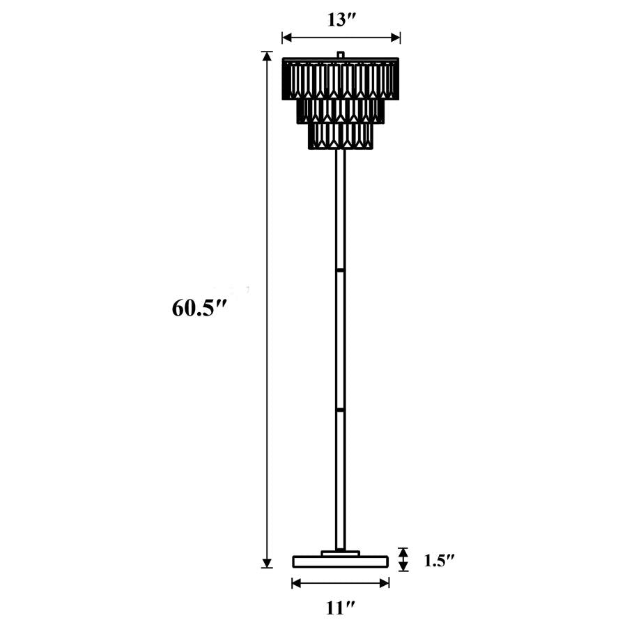 Anya Silver Floor Lamp - furniture place usa