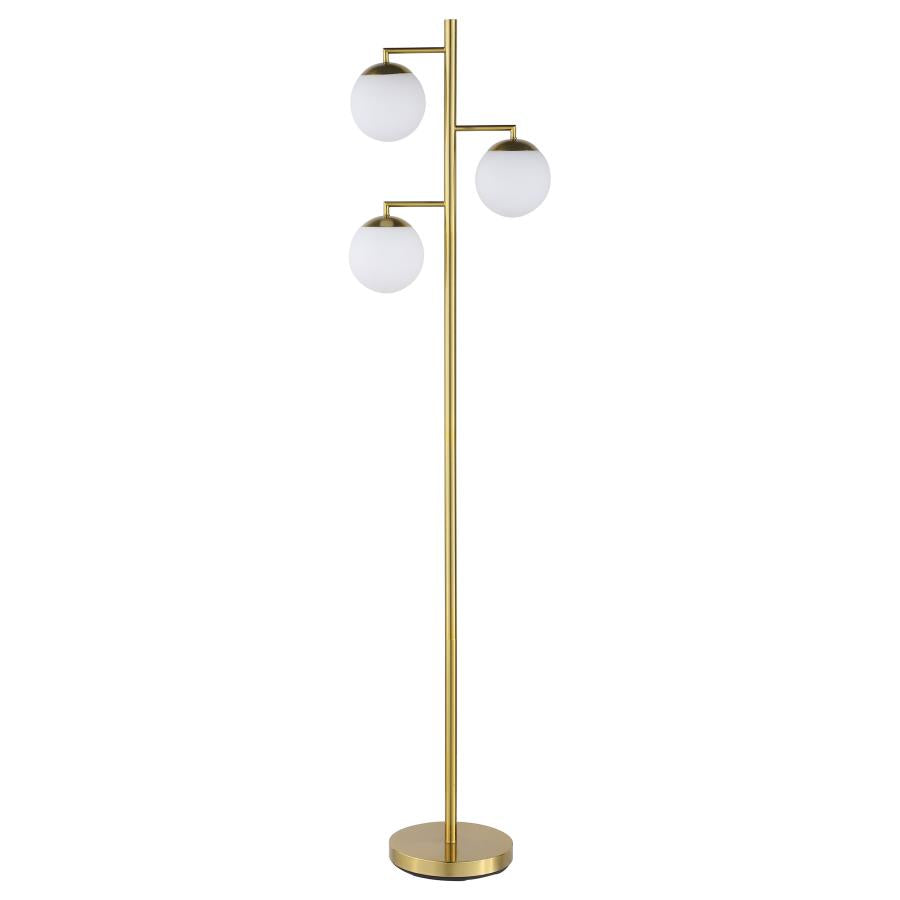 Sena Gold Floor Lamp - furniture place usa