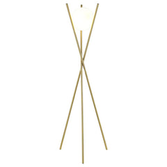 Yamileth Gold Floor Lamp - furniture place usa