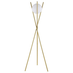 Yamileth Gold Floor Lamp - furniture place usa